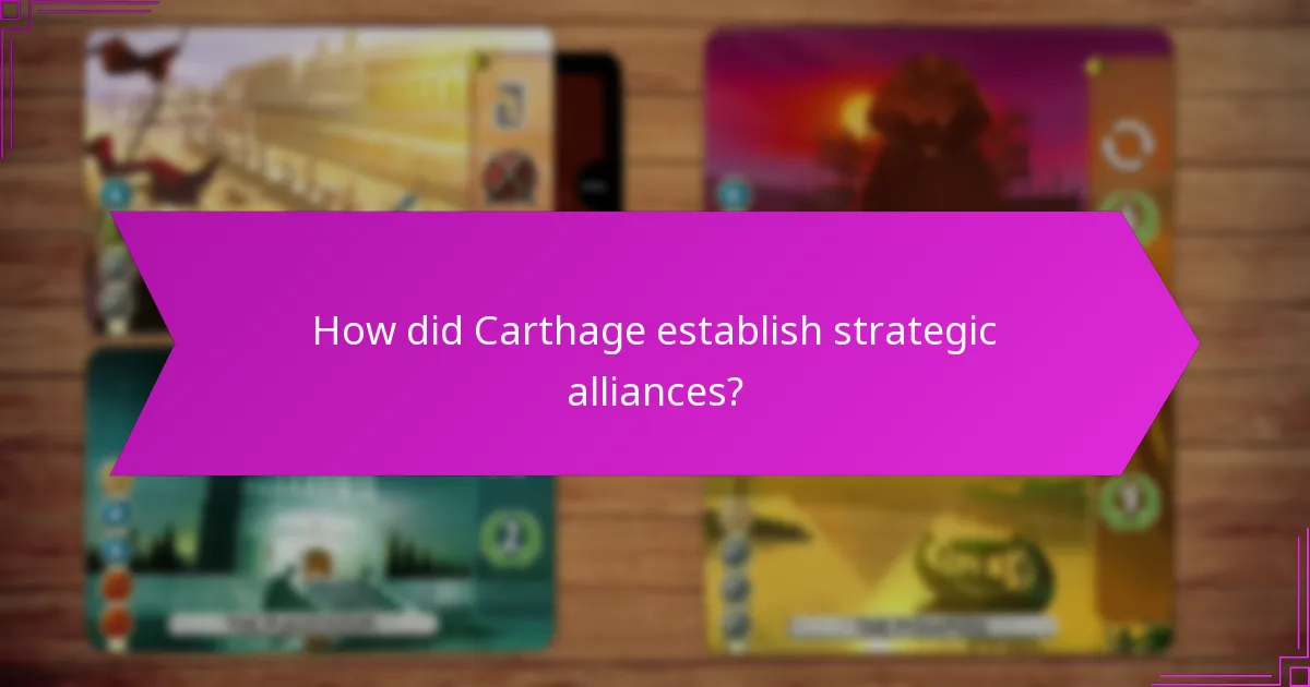 How did Carthage establish strategic alliances?