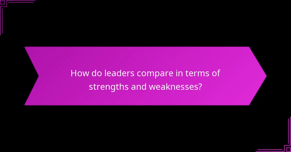 How do strategic advantages vary among leaders?