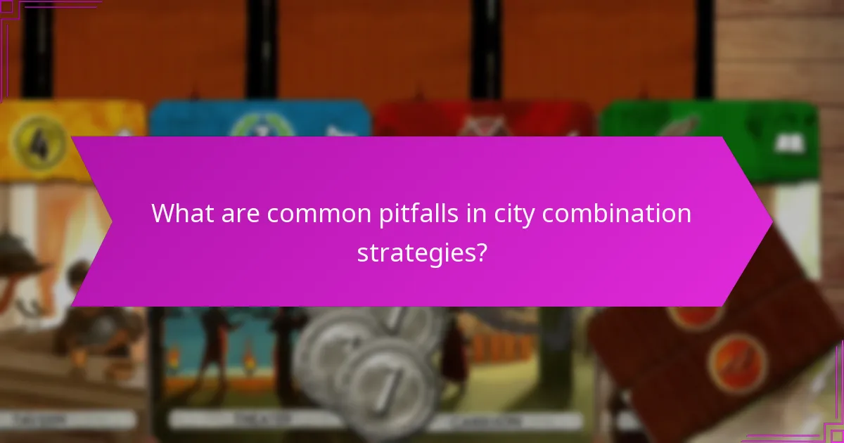 What are common pitfalls in city combination strategies?