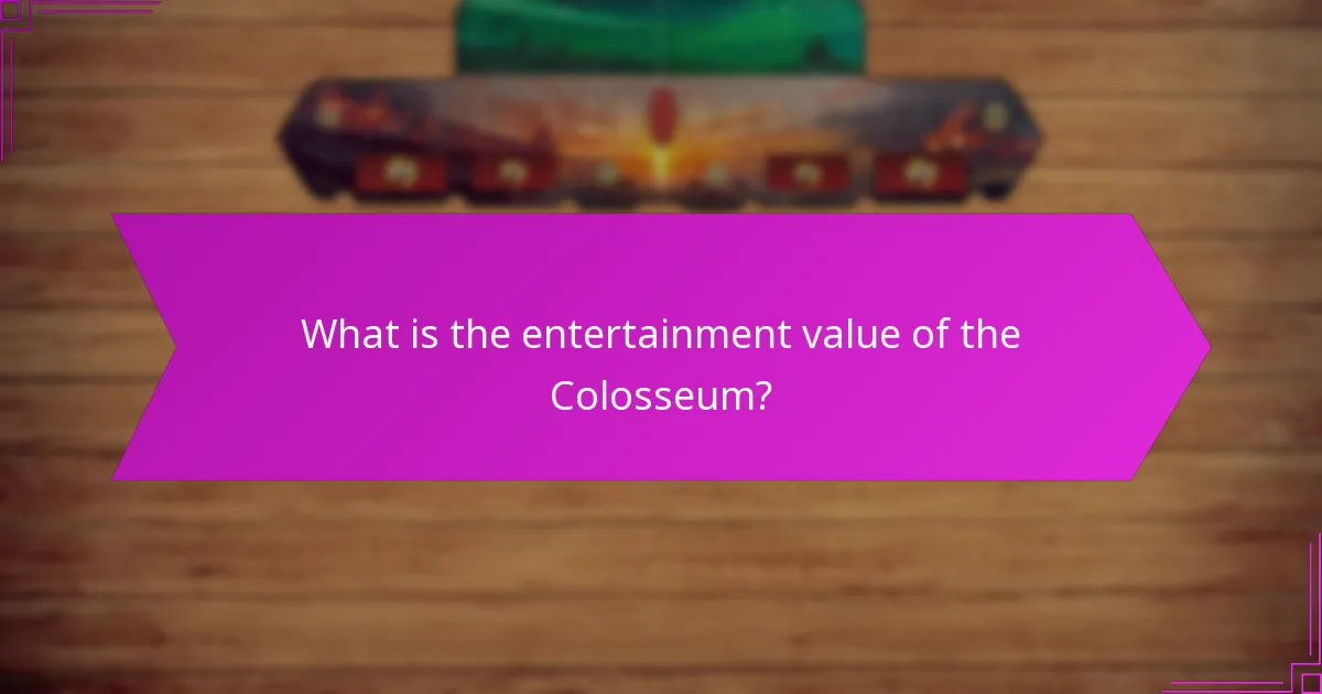 How does the Colosseum compare to other ancient arenas?