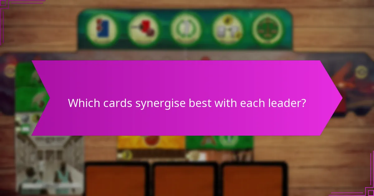 Which cards synergise best with each leader?