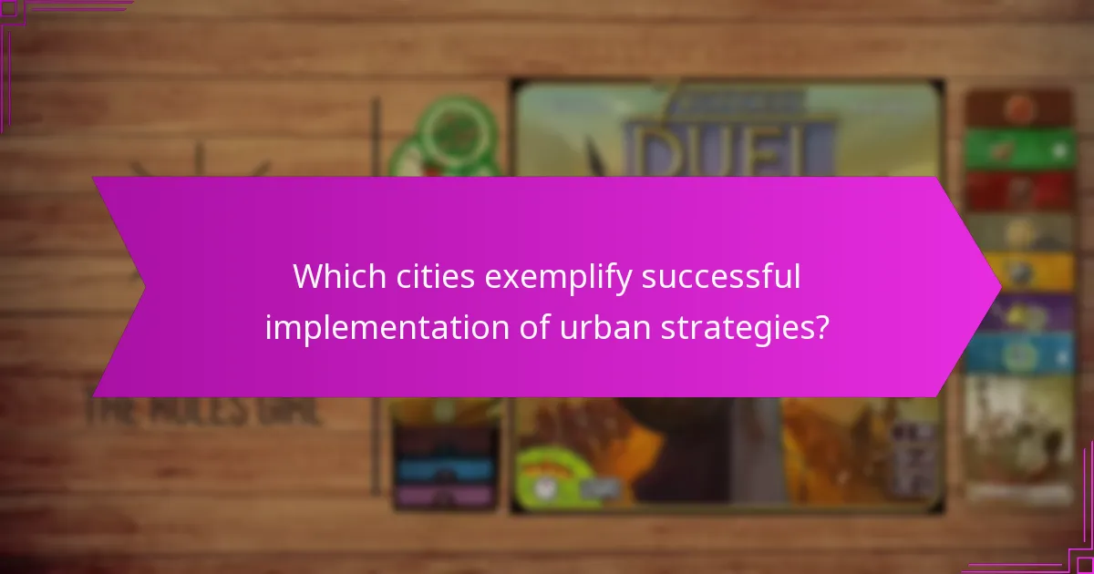 Which cities exemplify successful implementation of urban strategies?